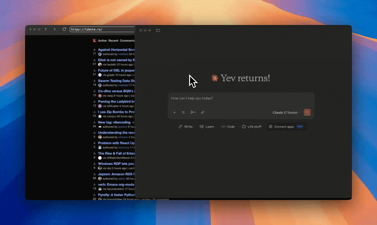 Screen recording of using the `lsd_research` prompt